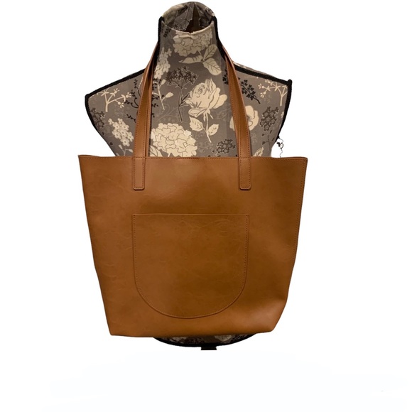 Handbags - Cognac Brown Tote Bag